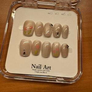 Nail Art‎ Press On Nails Tulip Floral Design False Nails Manicure
